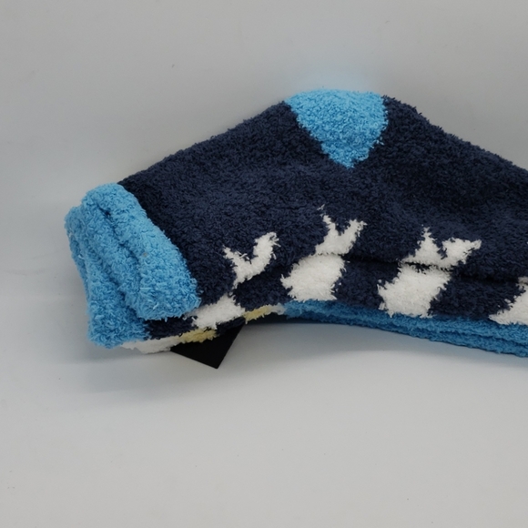 free press 2 Pair Soft Fuzzy Socks Blue Ether - Picture 4 of 4